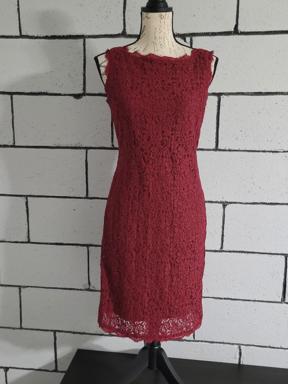 BUNDLE SALE! Adrianna Papell Scarlett Sleeveless Lace Pencil Dress Sz 6
